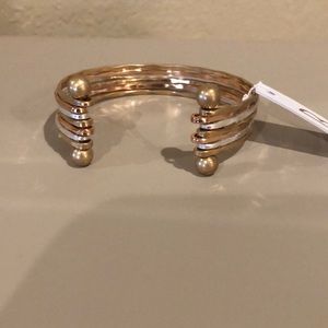Gold, silver and rose gold bracelet